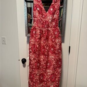 Red Dress Boutique V-Neck Floral Midi Dress